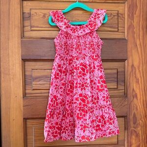 Crewcuts Pink and Red Floral Kids Dress (EUC) 6T